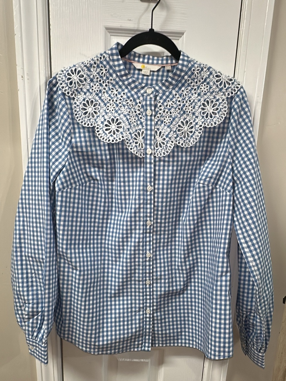 Boden Broderie Collar Shirt pit to pit 20.5 (mix39) - Picture 4 of 9